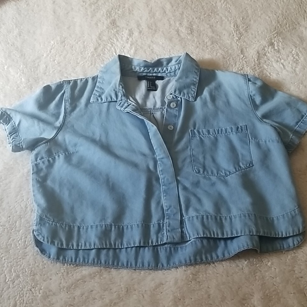 Denim crop top